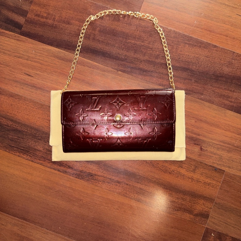 Louis Vuitton Tan Canvas Clutch with COA